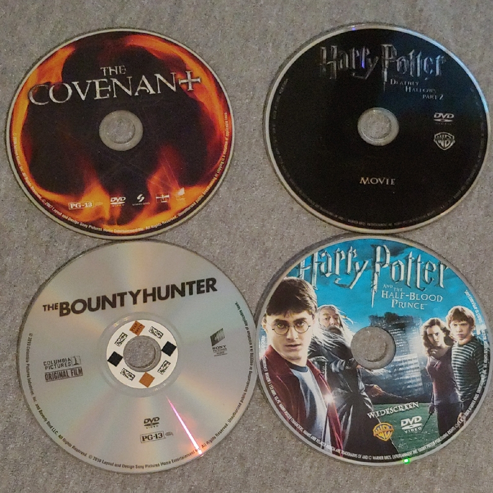 4x DVD Movie Collection Without Cases - Various Genres